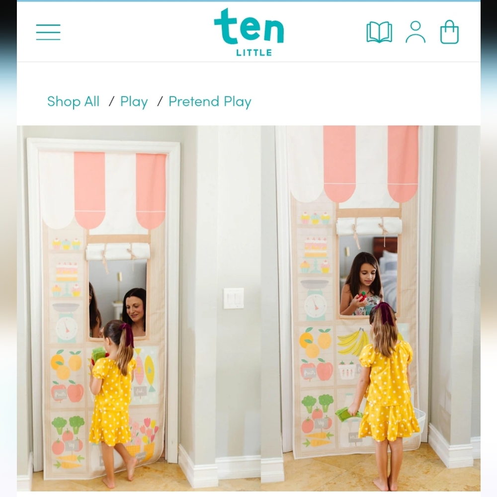 Kids' Play Market Door Curtain - Yellow